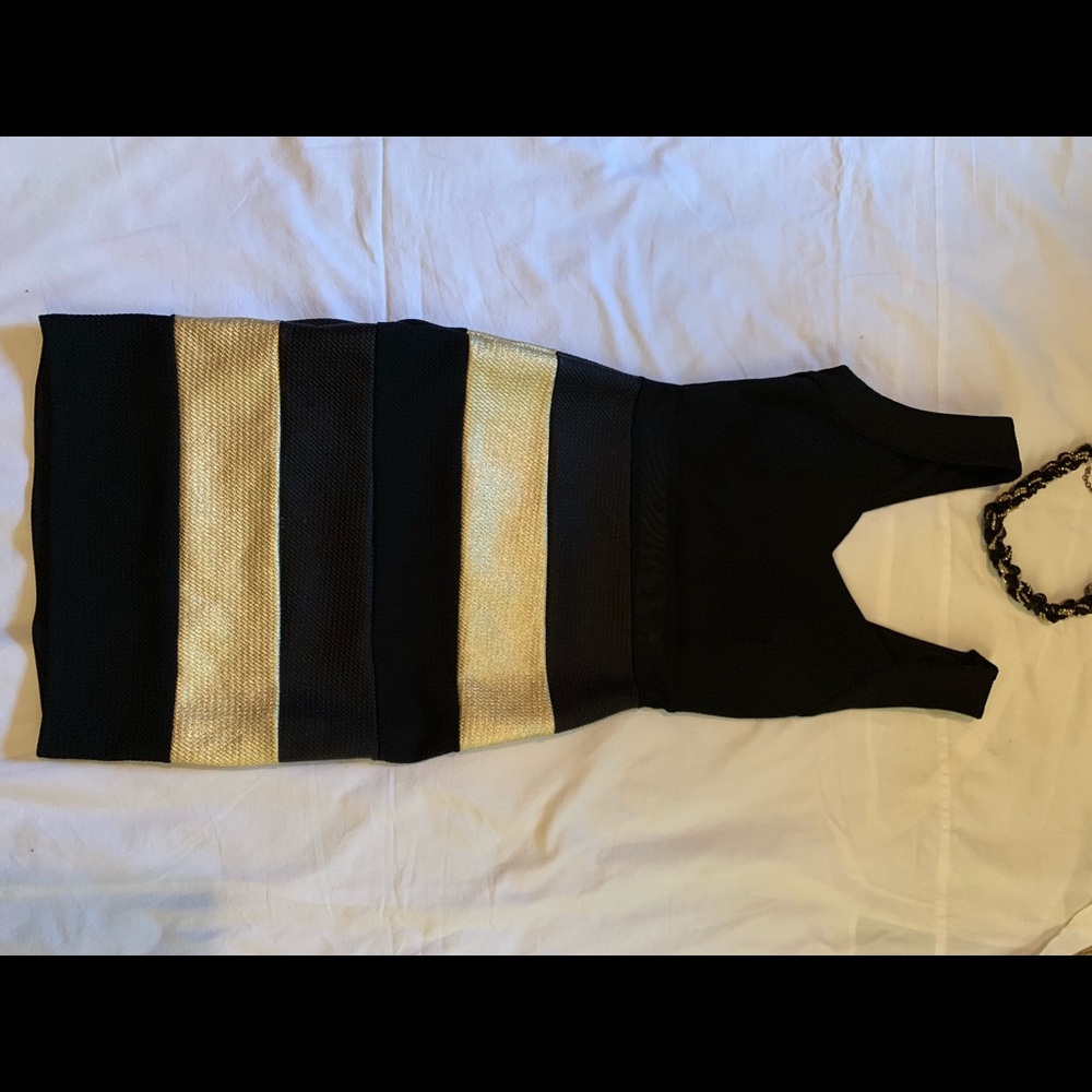 Windsor black and gold dress